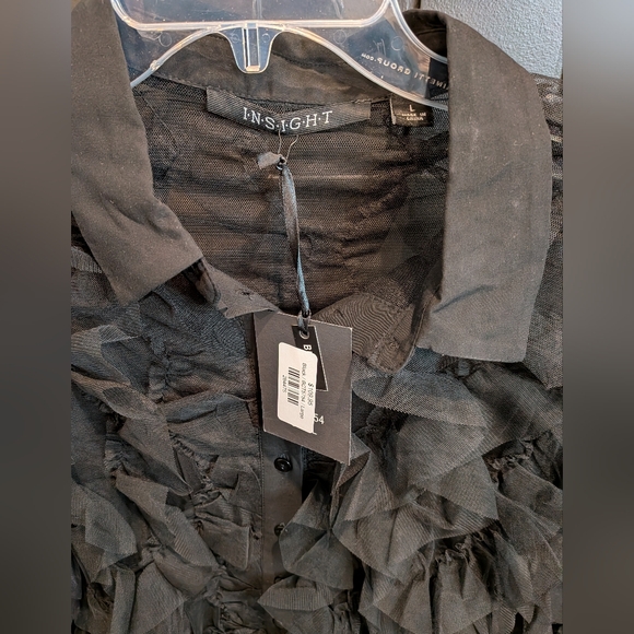 Insight Black Ruffled Blouse - Picture 3 of 4